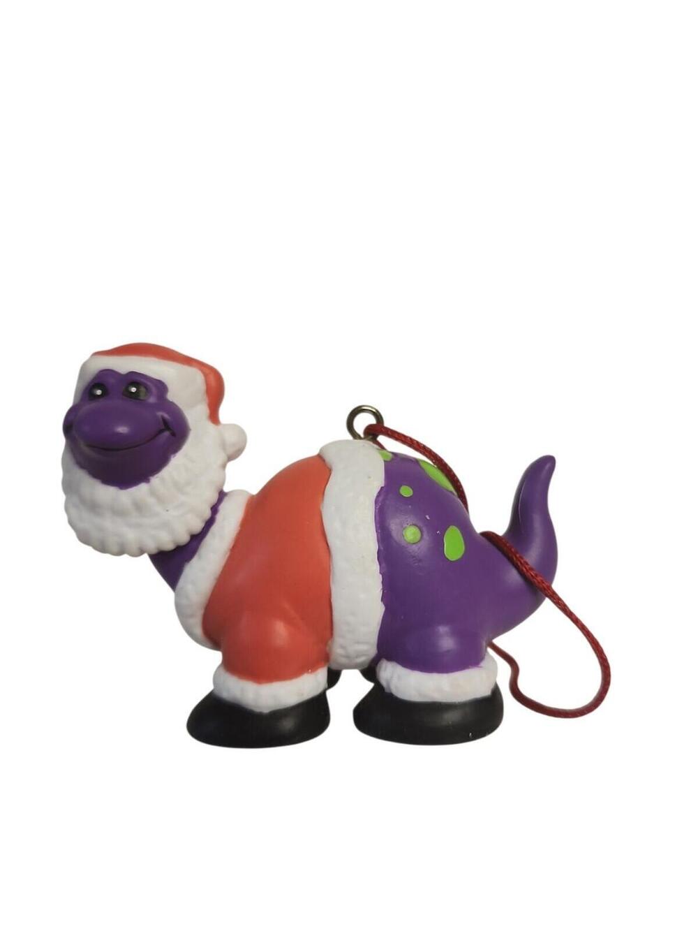 House of Lloyd Santa Dinosaur 1993 Vintage Purple Christmas Tree Ornament Décor
